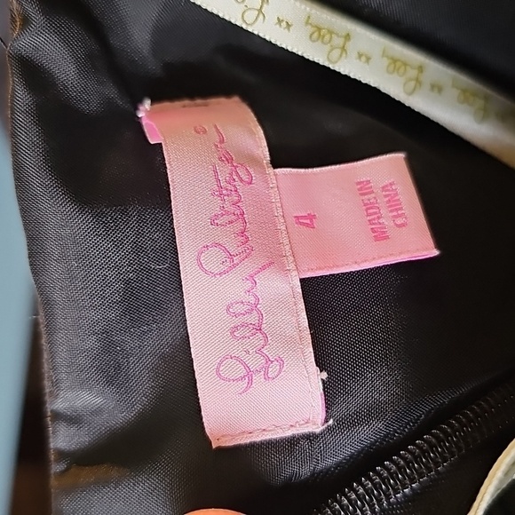 Lilly PULITZER Elegant Black Strapless Dress with Bow. Size 4 Lovely Coctail - Picture 5 of 8